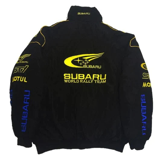 Black Subaru Vintage Racing Jackets