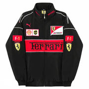 Black Formula 1 Vintage Racing Jacket